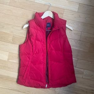 Lands End red vest